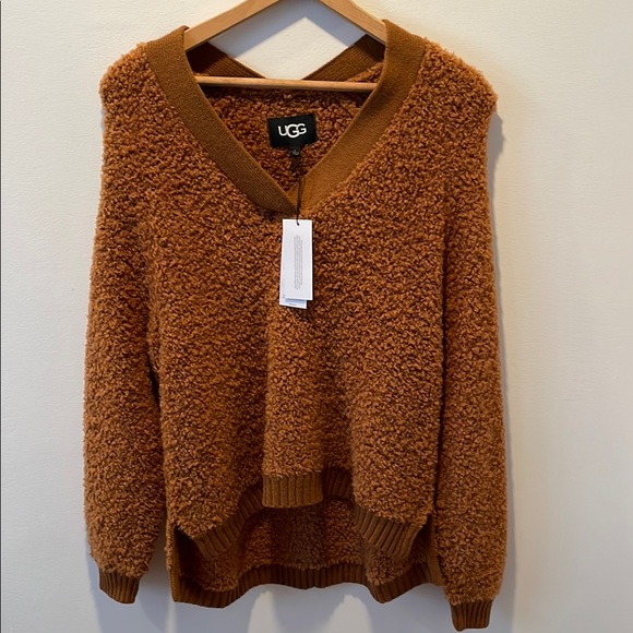 UGG Deann Cloudfluff V Neck Sweater, NWT - Picture 2 of 16